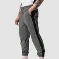thumbnail image 2 of WREESH Men's Jogger Sweatpants Color-Matching Pockets Corset Pull Rope Fashion Casual Comfort Pants Dark Gray, 2 of 6