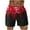 Red, variant on Men's Shorts Clothing Under $10 Big And Tall Casual Fashion Print Shorts With Pockets Elastic Waist Beach Pants Short Pants