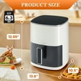 thumbnail image 3 of GIANNA Air Fryer with Window Square, 6 Quart Capacity, Roast, Reheat, Dehydrate, Bake, Steam with 400F, Beige, 3 of 5