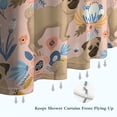 thumbnail image 6 of Bulldog Dog and Flower Florals Shower Curtain 72"x84" ,Bathroom Decorative Shower Curtains Set with 12 Hooks,Modern Waterproof Washable Shower Curtain, 6 of 6