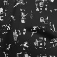 thumbnail image 1 of oneOone Tissu en Coton Flex Noir Abstrait pour Robe Tissu Imprimé au Mètre 40 Pouces de Large, 1 of 5