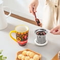 thumbnail image 3 of Vancasso Tea Mug with Infuser and Lid, 18 oz Loose Leaf Tea Cup with Strainer, Ceramic Coffee Mug for Tea, Coffee, Microwave & Dishwasher Safe, 3 of 10