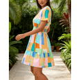 thumbnail image 3 of PRETTYGARDEN Women's V-Neck Mini Dress， Fashionable and graduation ball gown，Wedding guest dress, 3 of 7