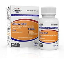 Camber Levocetirizine Dihydrochloride 5mg Antihistamine Tablets, Compare to Xyzal Active Ingredient, Allergy Relief Medicine (180 Count)
