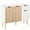 Natural Wood, variant on HOMCOM Sideboard Storage Cabinet with Drawer, White and Grey