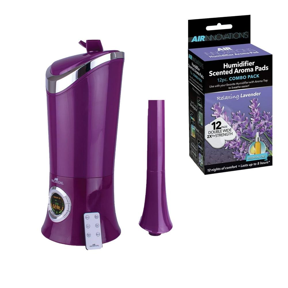 Air Innovations Aromatherapy Purple Humidifier with 12 Pack Lavender