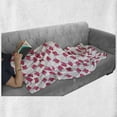 thumbnail image 6 of Valentine's Day Soft Flannel Fleece Blanket, Romantic Style Watercolor Design Heart Shaped Lollipops with Bows, Cozy Plush for Indoor and Outdoor Use, 50" x 70", White and Multicolor, by Ambesonne, 6 of 6