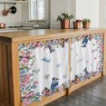 thumbnail image 6 of Spring Floral Tier Curtains 36 Inch Length, Watercolor Flower Butterflies Birds Plant Cafe Short Curtains for Bathroom Over Sink, Small Kitchen Curtain Light Filtering Drapes 2 Panels 27.5"Wx36"L, 6 of 8