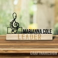 thumbnail image 2 of Craftnamesign Custom Wooden Music Teacher Desk Name Plate, Teacher Metal Nameplate for desk, 2 of 5