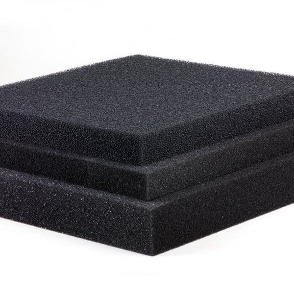 3 Pack Aquarium Bio Filter Sponge Sheets, 19.68x19.68x0.78 Inch Large Medium Small Pore Black Cuttable Biochemical Filter Foam Media for Fish Tank Bottom Sump Filtration & Water Purification