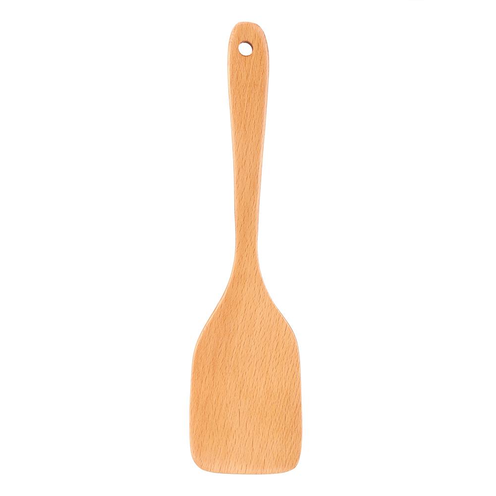 LYUMO Wooden Kitchen Cooking Utensils Long Handle Spatula Slotted Non