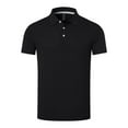 thumbnail image 6 of kamemir Polos for Men Men's & Big Men's Poly Polo with Short Sleeves(Black,M), 6 of 6