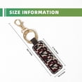 thumbnail image 5 of Keychain 6×3.1×1inpu Leather With Delicate Touch And Strong Recognition Is Used For Daily Travel, Work And Picnic Crimson Modern Houndstooth Texture_2, 5 of 8