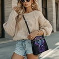 thumbnail image 4 of Kuiaobaty Elephant Print Crossbody Bag for Women, Mandala Flower Print Vegan Leather Messenger Handbag Crossbody, Ethnic Style Shoulder Purse with Adjustable Strap for Travel, Black, 4 of 7