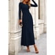 thumbnail image 5 of Vestido PRETTYGARDEN Conjunto de Punto Acanalado de 2 Piezas Azul Marino Talla L, 5 of 7