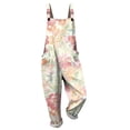 thumbnail image 6 of BODOAO Jumpsuits for Women Casual Square Neck Sleeveless Harem Overalls with Adjustable Straps and Pockets, Stretchy Loose Fit Summer One Piece Romper Outfit Blue L, 6 of 6