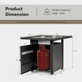 thumbnail image 3 of GVN 28 Inch Propane 50 000 BTU Patio Square Gas Fireplace with Lava Rock-Black, Outdoor Fire Pit for Outdoor, Outside Patio Deck and Garden, 3 of 8