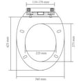 thumbnail image 4 of vidaXL Soft-close Toilet Seat White Oval, 4 of 8