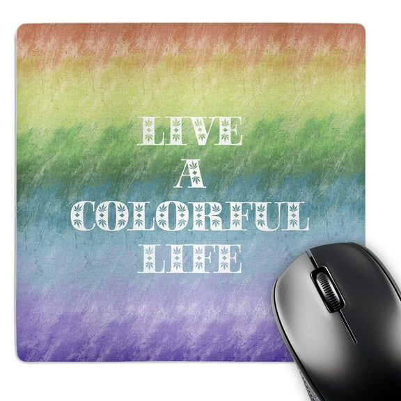 3dRose, Live A Colorful Life, MousePad