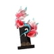 thumbnail image 5 of Escultura de pez koi, centro de mesa de resina, adorno de escritorio para la entrada del gabinete Rosa roja, 5 of 9