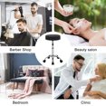 thumbnail image 7 of YRLLENSDAN Rolling Stool，Shop Stools with Wheels Garage Stool Salon Shop Stool Adjustable Stool Tattoo Stool with PU Cushion (Black), 7 of 7