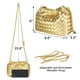 thumbnail image 5 of Bolso Joryin Woven de piel con bandolera y bolso de noche para mujer, 5 of 7