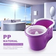 thumbnail image 4 of Floor Mop Microfiber Spin with Bucket 2 Head 360° Easy Rotating Purple Mecor, 4 of 6
