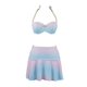 thumbnail image 1 of Gibobby Conjunto de Bañador Sexy Traje de baño de 2 piezas para mujer, conjunto de bikini con anillo halter y falda para cubrir(Azul claro,CH), 1 of 3