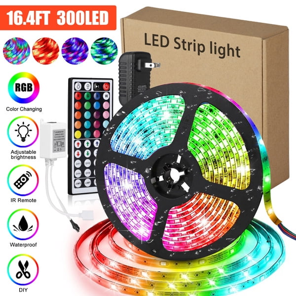 Multi-colour RGB 2835 Flexible TV LED Strip Light+USB 44Key Remote Controller