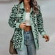 thumbnail image 1 of Chaqueta y abrigo informal de manga larga sin capucha para mujer, nueva chaqueta de manga larga con botones y estampado de leopardo, abrigo camisero para mujer, 1 of 5