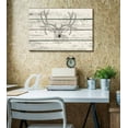 thumbnail image 2 of wall26 - Contour Drawing of Stag Deer Antlers Artwork - Rustic Canvas Wall Art Home Art - 12x18 inches, 2 of 4