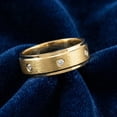 thumbnail image 4 of Pompeii Mens 1/4ct 14K Gold Diamond Comfort Fit Brushed Wedding Ring (G/H,SI), 4 of 5