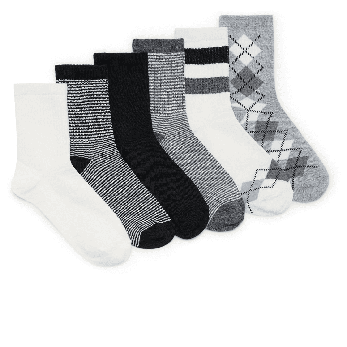 Ivory Argyle Stripe/Rib