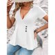 thumbnail image 5 of Gibobby Camisetas Mujer Manga Corta Top manga corta ajustado sexy con cuello en V color liso para mujer(Blanco,CH), 5 of 5