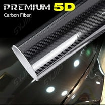 5D High Gloss Black Carbon Fiber Vinyl Bubble Free Air Release Car Wrap Film Automotive DIY Decals and Hand Tool