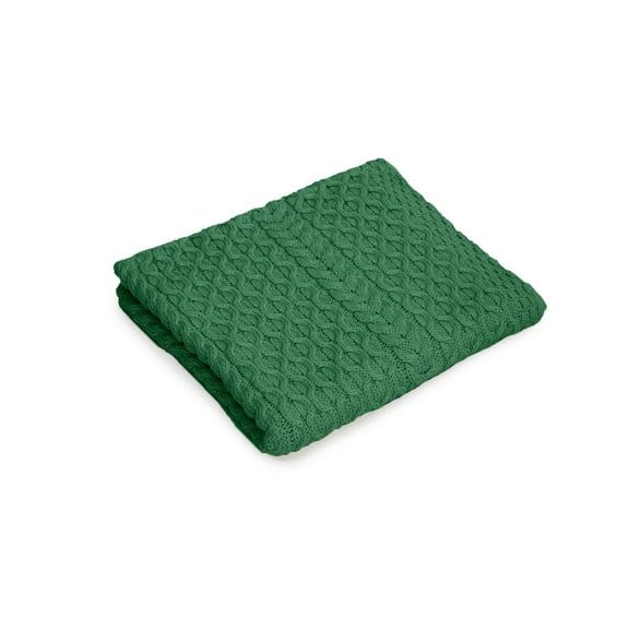 SAOL Throw Blanket Irish Aran Soft Merino Wool 60x36 Inches