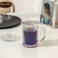 thumbnail image 3 of Taza de café Lysenn de cristal iridiscente clásico con rayas verticales, 3 of 7