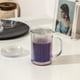 thumbnail image 3 of Taza de café Lysenn de cristal iridiscente clásico con rayas verticales, 3 of 7