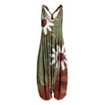 thumbnail image 2 of drppepioner Femmes Grande Taille Liquidation Femmes Décontracté Boho Imprimé Barboteuse Longue Combinaison Sans Manches, 2 of 4