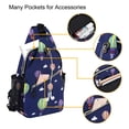 thumbnail image 2 of Mosiso Polyester Sling Bag Backpack Travel Hiking Outdoor Sport Crossbody Shoulder Bag Multipurpose Daypack for Women Men, Blue Base Hot Air Balloon, 2 of 6