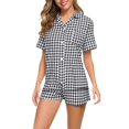 thumbnail image 1 of UANWENN Ensemble de Pyjama d'Été pour Femme à Manches Courtes avec Col, Robe de Plage, par-Dessus de Maillot, par-Dessus de Maillot, Shorts de Compression pour la Natation, par-Dessus de Maillot, Aguichant, Vêtements de Natation pour Femmes, 1 of 5