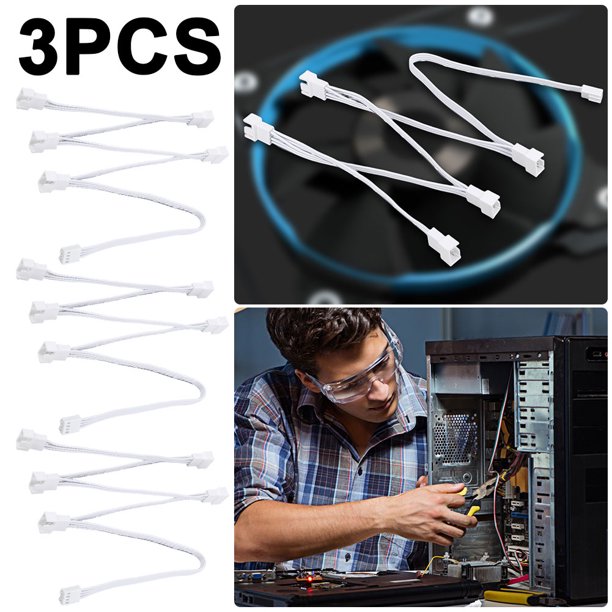 Ventilador Portátil PWM Splitter 5/6 Vías Cable para CPU Computadora (6 Vías)