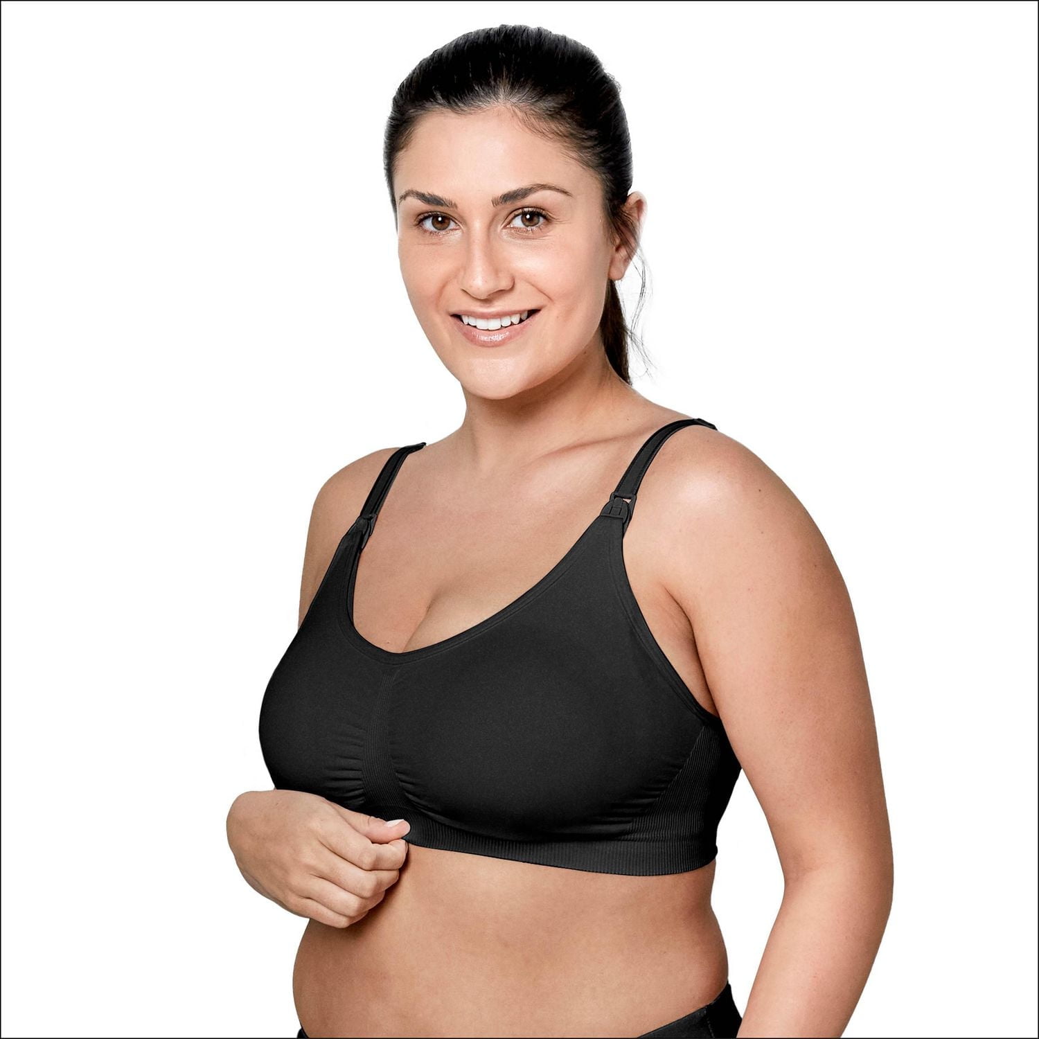 Medela 3 in 1 Nursing and Pumping Bra | Breathable, Lightweight for Ultimate Comfort when Feeding, Electric Pumping or In-Bra Pumping, Black Large