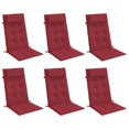 thumbnail image 1 of Juego de 6 cojines para silla VidaXL Highback, tela Oxford, color rojo vino, 1 of 8
