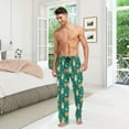 thumbnail image 5 of HPINK-T Xmas Corgi Green Pajama Pants for Men Pajama Bottoms Sleep Lounge Pjs Pants, 5 of 7