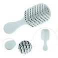 thumbnail image 3 of 1pc Women Leaf Style Hollow Comb Hair Brush for Straight Curly Thin Hair Blue ABS, 3 of 6