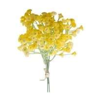 Meitianfacai 12.2" Silk Flower Bouquet - Lifelike Artificial Flowers for Wedding Centerpieces, Party & Wall Decor (No Vase)( Yellow )