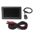 thumbnail image 2 of Backup Camera Monitor Kit, 2 Video Inputs Night Vision Weatherproof Car Rear View System  for RVs Trailers Trucks Pickups Round Camera,Butterfly Camera,4LED Light Camera,License, 2 of 7