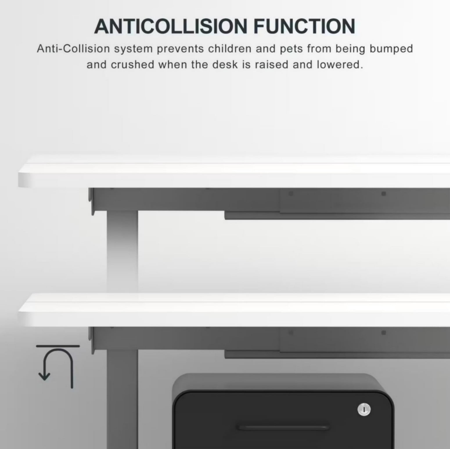 55" Electric Standing Desk, Height Adjustable Sit Stand Desk with Two-Piece Desktop, Home Office Computer Workstation, Grey Frame & White Top