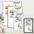 thumbnail image 4 of Designart 'Two Deers With Winter Cottage' Farmhouse Framed Canvas Wall Art Print, 4 of 5